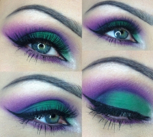 Green & Purple Smokey Eye look from Ewelina on MakeupBee